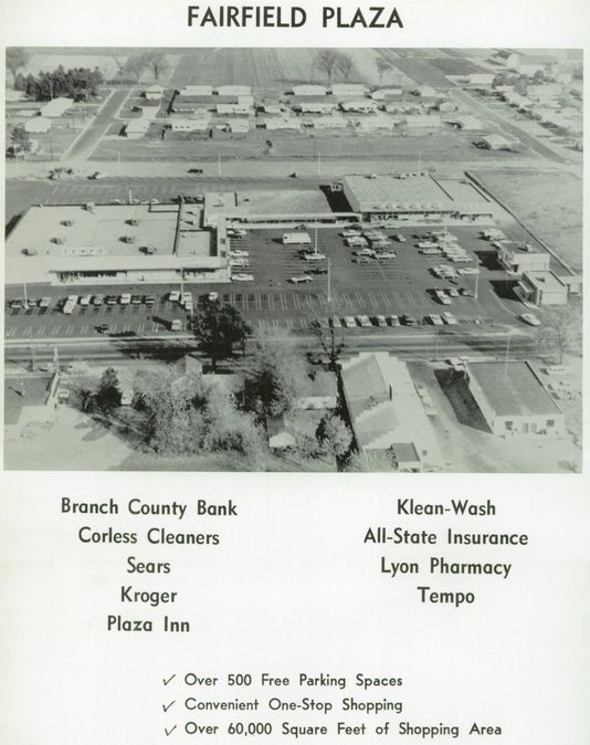 Fairfield Plaza - 1960S Coldwater Cardinal Yearbook (newer photo)